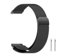 ZoRoll Bracelet 18mm Compatible avec Garmin Forerunner 265S/255S Music/Vivoactive 4S/Vivomove 3S, Inoxydable Metal Sangle de Remplacement magnétique Compatible avec Garmin Venu 2S/Move 3S - Noir