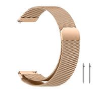 ZoRoll Bracelet 20mm Compatible avec Amazfit Active 2/Active/GTS 4/GTS 4 Mini/GTR Mini/Bip 3 Pro/GTS 3/GTS 2e, Inoxydable Metal Sangle de Remplacement magnétique pour Amazfit GTR 42mm - Or Rose