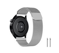 ZoRoll Bracelet 22mm Compatible avec Huawei Watch GT 6 46mm/6 Pro/GT5/gt4/gt3/Ultimate2/Buds, Inoxydable Metal Sangle de remplacement magnétique Compatible avec Huawei Watch 5 46MM/4 Pro/3 - Argent