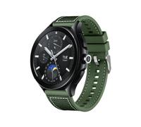 ZoRoll Bracelet 22mm Compatible avec Xiaomi Watch S4/S3/Watch 2/2 Pro/Redmi Watch 5 Active/5 Lite, Tressée Nylon Souple Silicone Sport Bracelet de Remplacemen pour Huawei GT 5 46mm - Vert