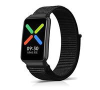 ZoRoll Bracelet Nylon Compatible avec Oppo Watch Free, Souple Élastique Bracelet Compatible avec Oppo Watch Free - Noir