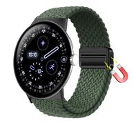 ZoRoll Bracelets pour Google Pixel Watch 4 41mm/3/2/1, Tressé Nylon Remplacement Bandes Montre, Femme Homme Magnétique Bracelet pour Google Pixel Watch 3 41MM/Watch2/Watch1 - Vert foncé6#