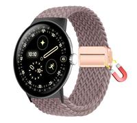 ZoRoll Bracelets pour Google Pixel Watch 4 45mm/Watch3 45MM, Tressé Nylon Remplacement Bandes Montre, Femme Homme Magnétique Bracelet pour Google Pixel Watch 3 45MM/Watch4 - Violet 83#