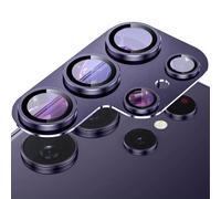 ZoRoll Caméra Arrière Protecteur Compatible avec Samsung Galaxy S24 Ultra, Alliage D'aluminium Caméra Lentille Coque HD Verre Trempé Protection Caméra Lentille pour Samsung Galaxy S24 Ultra - Violet
