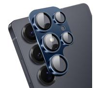 ZoRoll Caméra Arrière Protecteur Compatible avec Samsung Galaxy S25 Ultra, Alliage D'aluminium Caméra Lentille Coque HD Verre Trempé Protection Caméra Lentille pour Samsung Galaxy S25 Ultra - Bleu