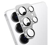 ZoRoll Caméra Arrière Protecteur Compatible avec Samsung Galaxy S25 Ultra, Alliage D'aluminium Caméra Lentille Coque HD Verre Trempé Protection Caméra Lentille pour Samsung Galaxy S25 Ultra - Argent