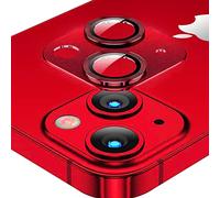 ZoRoll Protecteur Caméra Arrière Compatible avec iPhone 13/13 Mini, Alliage D'Aluminium Coque Lentille HD 9H Dureté Verre Trempé Protection pour iPhone 13/13 Mini - Rouge