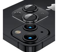 ZoRoll Protecteur Caméra Arrière Compatible avec iPhone 13/13 Mini - Coque Lentille en Alliage D'aluminium avec Verre Trempé HD 9H - Protection pour iPhone 13/13 Mini - Noir