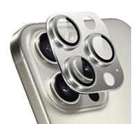 ZoRoll Protecteur Caméra Arrière Compatible avec iPhone 16 Pro/16 Pro Max, Coque Lentille en Alliage D'aluminium avec Verre Trempé HD - Gris