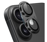 ZoRoll Protecteur de Caméra Compatible avec iPhone 16/16 Plus - Protection en Alliage D'aluminium avec Lentille en Verre Trempé HD - Noir