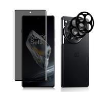 ZoRoll Verre Trempé Anti-Espion Compatible avec OnePlus 12 + Avancé Caméra Protection écran, [1 +2 Pièces][9H Dureté][Anti-rayures] Privacy Écran Compatible avec OnePlus 12