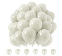 Zorplex 100 Ballons Pastel 12 pouces, Ballons Multicolores en Latex pour Anniversaire, Mariage, Décorations de Mariage, Fêtes d'anniversaire et Décorations Festives (Blanc)