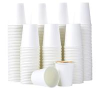 Zorplex 200 Gobelets Jetables en Papier 30 ml, Tasses à Café Jetables en Blanc, Gobelets Carton, Biodégradables, pour Boissons Chaudes et Froides, Dégustations, Fêtes et Événements