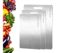 Zorplex 3 Pièces Planche à Découper, 316 Planche à Découper, Durable et Facile à Nettoyer et Compatible Lave-Vaisselle pour Viande, Légumes et Fruits