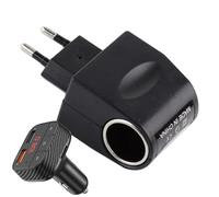 ZORQ Adaptateur de Voiture 12 Volts, Adaptateur de Prise de Voiture - Convertisseur Plus léger 220 V à 12 V Stable,Accessoires Automobiles AC à DC NOI pour transmetteurs Radio de Ventilateur de