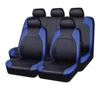 ZORQ Ensembles de Housses de Siège pour Peugeot 206 1998 1999 2000 2001-2012 PU Cuir Lavable Classiques Avant et Arrière Siège Accessoire Interieur Voiture,Black Blue Style