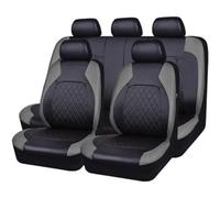 ZORQ Ensembles de Housses de Siège pour Peugeot 308 2013-2020 2021 2022 2023 PU Cuir Lavable Classiques Avant et Arrière Siège Accessoire Interieur Voiture, Black Gray Style