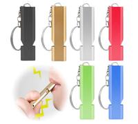 ZORTVUL 6 Pièces Sifflet, Sifflet De Survie, Double Tubes Métal Sifflet Sifflet Avec Porte-Clés, Sifflet Arbitre, Sifflet D'Urgence Pour Sauvetage, Voyage, Sports, Dressage D'Animaux