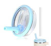 ZORTVUL Lot De 1 Couvercles De Rechange Pour Stanley Cup Flip Straw - Pour Gobelet De 1000 Ml - Avec 1 Pailles - Couvercle Étanche(Bleu)