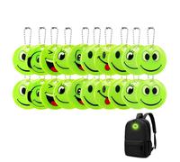 ZORTVUL Lot De 20 Réflecteurs De Sécurité Pour Enfants - Porte-Clés Smiley - Réfléchissants - Convient Pour Cartable, Sac À Dos, Veste, Cyclisme, Course, Anniversaire D'Enfant