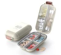 ZORVIDSON boite a pilule, pilulier à 7 compartiments, pilulier hebdomadaire en plastique sans BPA pour 7 jours, étui à pilules compact pour vitamines et compléments alimentaires (Blanc, Grand)