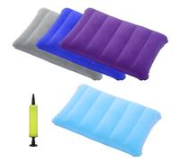 zorvixal 4 Pièces Oreiller Gonflable Plage, Oreiller Camping Portatif, Inflatable Pillow, Gonflable Coussin de Voyage Confortable, pour Bureau, Randonnée, Vacances à la Plage