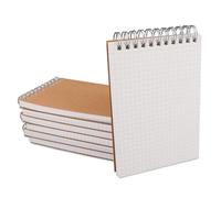 zorvixal 8 Pièces Cahiers à Spirales A6, 160 Pages / 80 Feuiles Petits Carrés Blocs Carnet de Notes à Reliure Double Spirale, 14.5 x 10.5 cm Mini Carnet de Note A6 pour Voyage, École et Bureau
