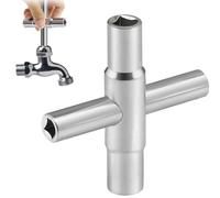 zorvixal Clé Carrée 4 Voies, Clé Universelle Multifonction, Dimensions Intérieures 6.5 mm/7 mm/8 mm/9 mm, Clés Universelle pour Boîtier Électrique, Gaz, Eau, Compteur Électrique, Armoire