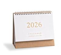 ZORVYN 1 Pièce Calendrier de table 2026, Calendrier de juillet 2025 à décembre 2026,Calendrier de table à poser,2026 Ephemeride,2026 Calendrier Bureau