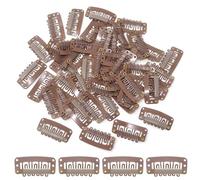 ZORVYN 20 Pièces Perruque Clips, cheveux clip naturel, Noir Clips en métal en forme de U, pince extension cheveux, barrette, Clips de peigne, pour Extension de Cheveux Bricolage