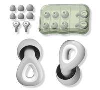 ZORVYN 3 Tailles Ultra Confortables Bouchons d'Oreilles Réutilisables en Silicone pour Dormir avec Réduction de Bruit 45dB et Protection Auditive (S-L) (Noir)