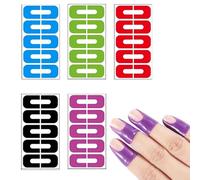 ZORVYN 50 Pièces Pochoirs Réutilisables pour Vernis à Ongles, Stencils pour Ongles, Kit Barrière Protectrice pour Bord des Ongles, Accessoire Essentiel pour Nail Art et Manucure Précise