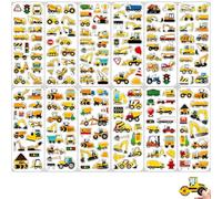 ZORVYN Autocollants 3D Enfant, Stickers Gonflés Excavatrice et Voiture, Gommettes Stickers Enfant, Autocollant 2 à 3 Ans, Livre Gommettes Bricolage Scrapbooking Récompense Cadeaux (17 x 7 cm)