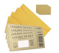 ZORVYN Carte à Gratter en Or Deluxe, Lot de 4, Personnalisable avec Autocollants, à Remplir avec Enveloppes, Scratch, Cadeau Femme, de Noël, Emballage Doré Luxueux, Idée Unique pour Homme