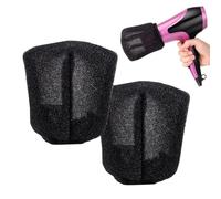 ZORVYN Chaussette Diffuseur pour Sèche-Cheveux, 2 Pièces, Professionnel Coiffure, Universel et Réglable, Cheveux Bouclés, Diffuseur Universel Sèche Cheveux(Noir)