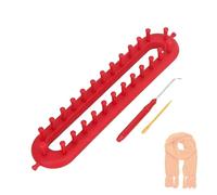 ZORVYN Kit Tricot, 1 pièce, Machine à Tricoter et Anneau, Rectangulaire Plastique, Métier à tisser Long, Tricotin Manuel et Mécanique, avec Aiguilles et Crochet, Convient pour Écharpes à la Main