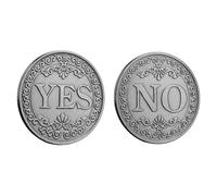 ZORVYN Lot de 2 Jetons de Décision Poker - YES/NO en Métal pour Texas Hold’em, Cash Game et Tournoi, avec Étui