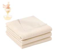 ZORVYN Lot de 3 Étamine Alimentaire, Tissu Mousseline 100% Coton Non Blanchi, Chiffon Étamine Réutilisable, Cheesecloth avec Bords Cousus, Idéal pour Confitures et Fromages (60x60cm)