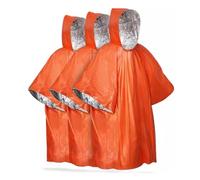 ZORVYN Lot de 3 Ponchos de Survie Réutilisables, Sac de Couchage d'Urgence, Couverture Isothermique, Imperméable et Isolant, Idéal pour Camping, Randonnée et Situations d'Urgence