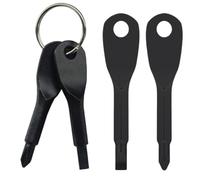 ZORVYN Mini Tournevis Porte-clés 2 Pièces - Cruciforme & Plat, Noir & Argent - Petit Outil Compact pour Calendrier de l'Avent, Idée Cadeau Homme, Réparations Quotidiennes & Outdoor