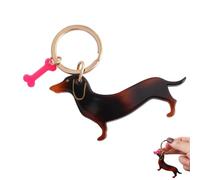 ZORVYN Porte-clés Teckel en Cuir, 1 Pièce, Original et Grigri, Cadeau Cool pour Femme, Pendentif en Forme de Mignon, Idéal pour Sac à Main ou Porte-Clé Sac