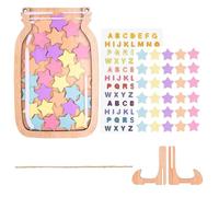 ZORVYN Tableau de Récompense Enfant Tableau Comportement Enfant École Primaire Magnétique Fournitures pour Enseignants avec 30 Étoiles Colorées et Autocollants de Nom