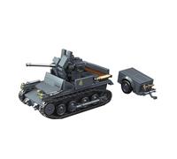 Zorwlodc WW2 Char Tank Militaire Jeu de Construction, Modèle de Char de Défense Aérienne Militaire, 675 Pièces, Tank WW2 Block de Construction Compatible avec Lego