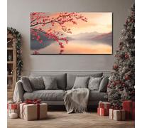 ZORYAN Grand Tableau Mural XXL Japonais Fleur de Cerisier 80x160 cm