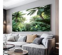 ZORYAN Tableau Decoration Murale Jungle Tropicale Photo Artistique Sans Cadre Vert Décoration Murale pour Salon et Chambre Adulte 60x120cm