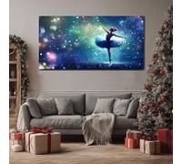 ZORYAN Tableaux Posters et Arts Décoratifs Ballet Figure Grande Toile Murale pour Salon Magique Princesse Cadre Decoratif Chambre Fantastique Fille Tableau Impression pour Maison 70x140 cm