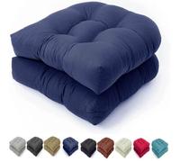 ZORZA Lot de 2 Rocker Cushions Replacement Coussin de Chaise avec Dossier 48x48 cm, Coussin de Chaise de Rocker pivotante Lavable, pour Chaise, Fauteuil ou transat de Jardin,Navy Blue