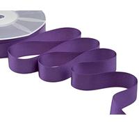 Zorzetto s.r.l. Furlanis - Ruban Satin Double Face, Tissu Italien - Aubergine, 25 mm x 50 m