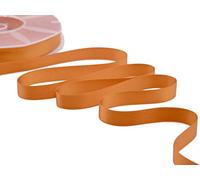 Zorzetto s.r.l. Furlanis - Ruban Satin Double Face, Tissu Italien - Orange Foncé, 16 mm x 50 m