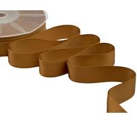 Zorzetto s.r.l. Furlanis - Ruban Satin Double Face, Tissu Italien - Tabac, 25 mm x 50 m